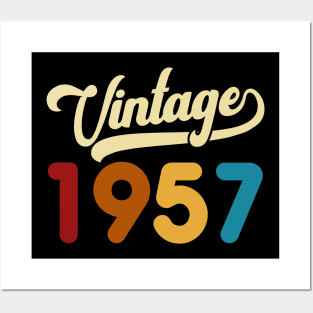 1957 Vintage Gift 63rd Birthday Retro Style Posters and Art